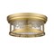 Z-Lite Clarion 2 Light Flush Mount, Olde Brass & Inner Clear Water & Outer Clear 493F2-OBR - alternate 3
